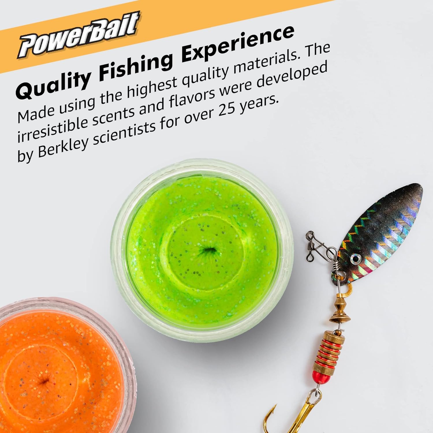 Lurwind Berkley PowerBait Combo Glitter Trout Dough Bait Bundle - 6-Pack with Rigging Guide - Versatile Floating Trout Nibble for Freshwater & Saltwater - Premium Trout Fishing Baits & Attractant