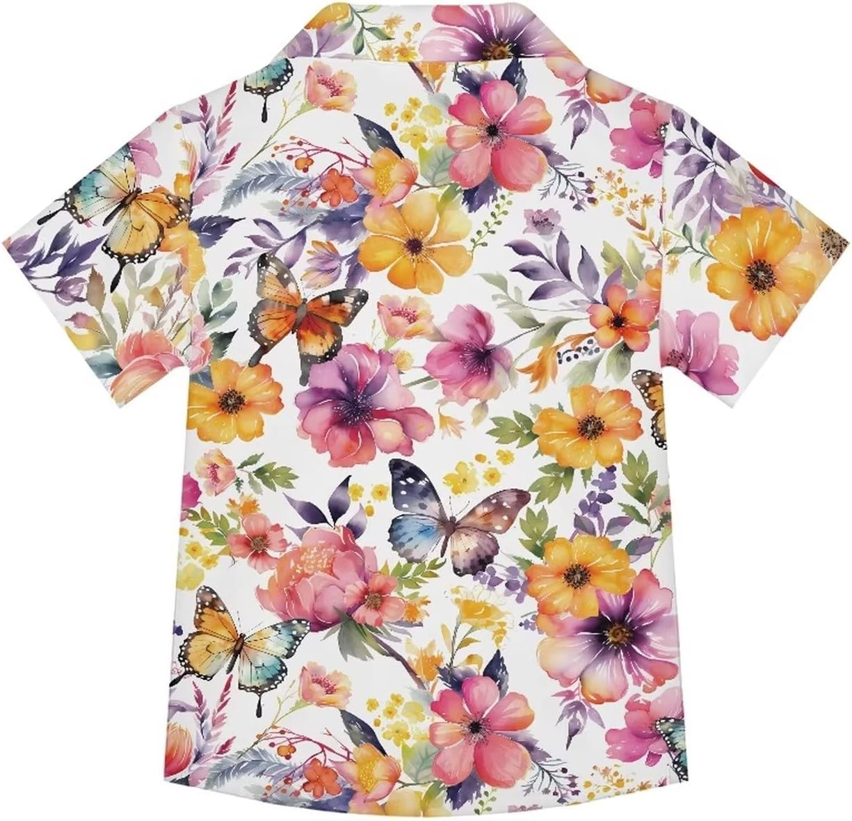 Unique Hawaiian Shirt for Boys V Neck Button Down Cute Summer Tropical Shirts Kids Beach Outfits