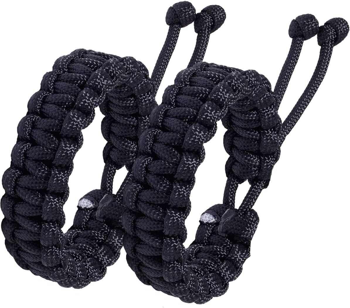 DICHKAU Bracelets for Men Boys Women Girls Paracord Bracelet Handmade Braided Unisex Bracelets, Adjustable, Combo of 2 Black Bracelet,Bracelet For Men Boys Girls Women (B0C7MPD4KV) Amazon Price History, Amazon Price Tracker