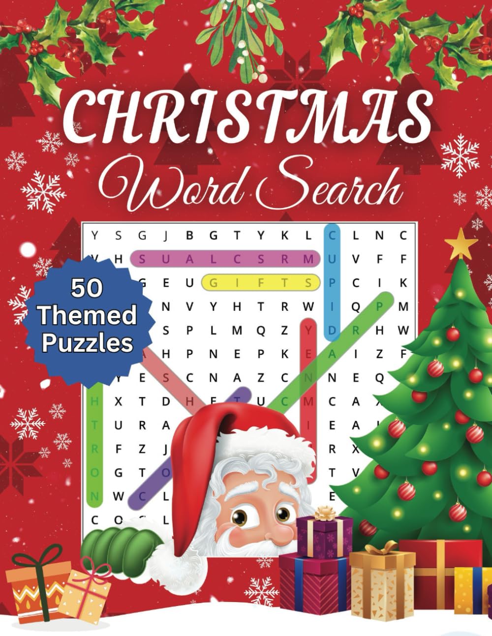 Christmas Word Search: 50 Festive Puzzles to Spark Holiday Joy for Adults and Kids