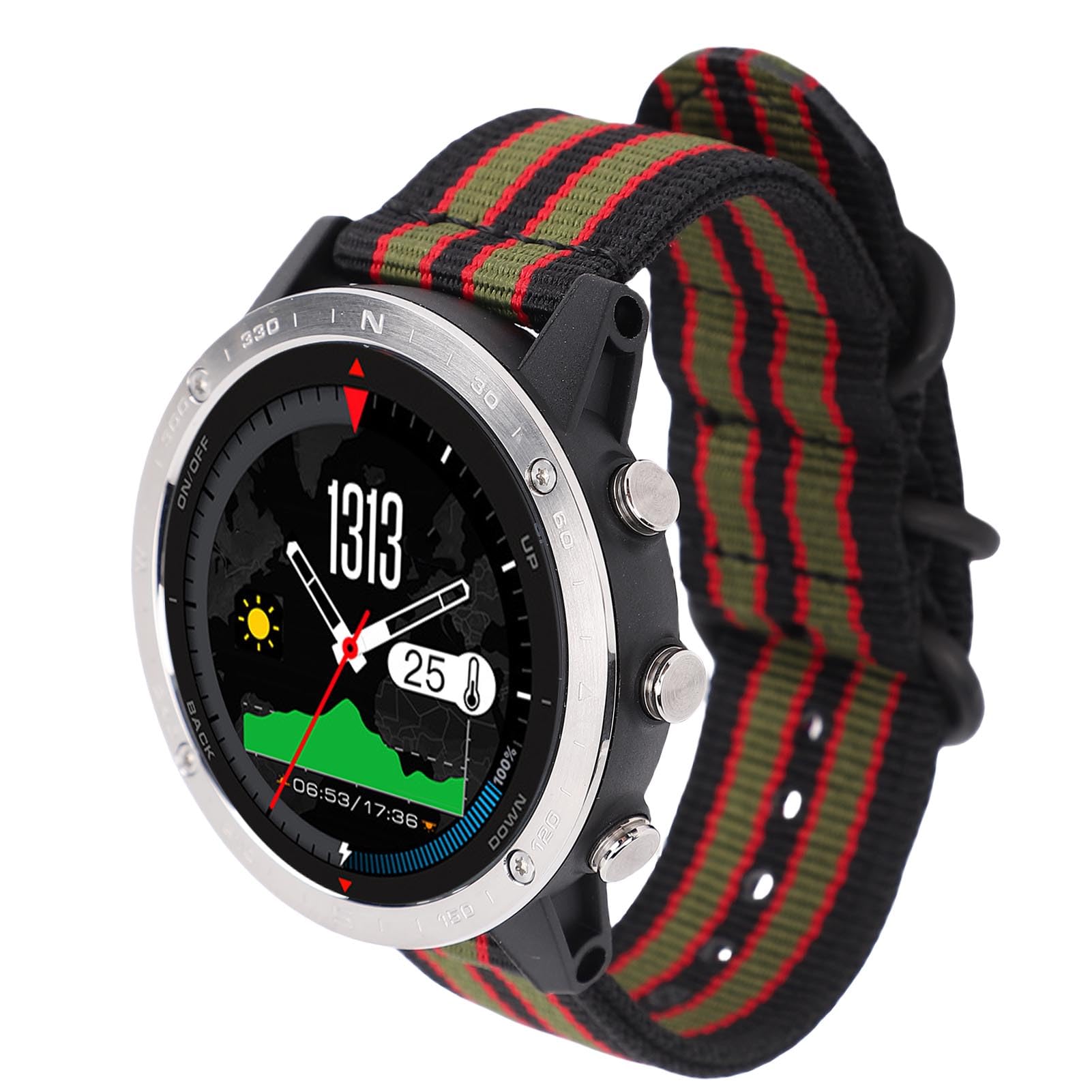 Reloj Deportivo Inteligente, Ordenador de Buceo Ligero de Nailon de Aleación de Ti con Sensor de Profundidad de Barómetro para Nadar, Bucear y Bucear