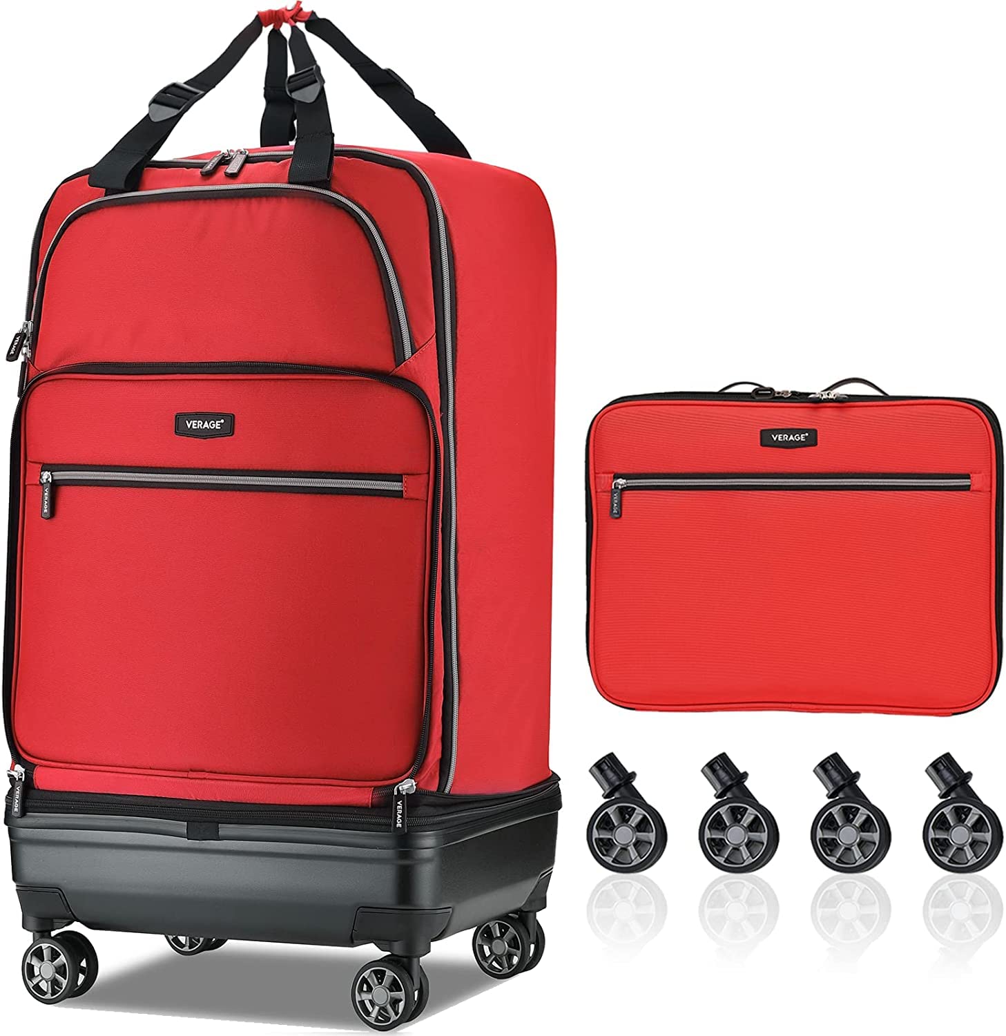 Verage Expandable Foldable Luggage Red