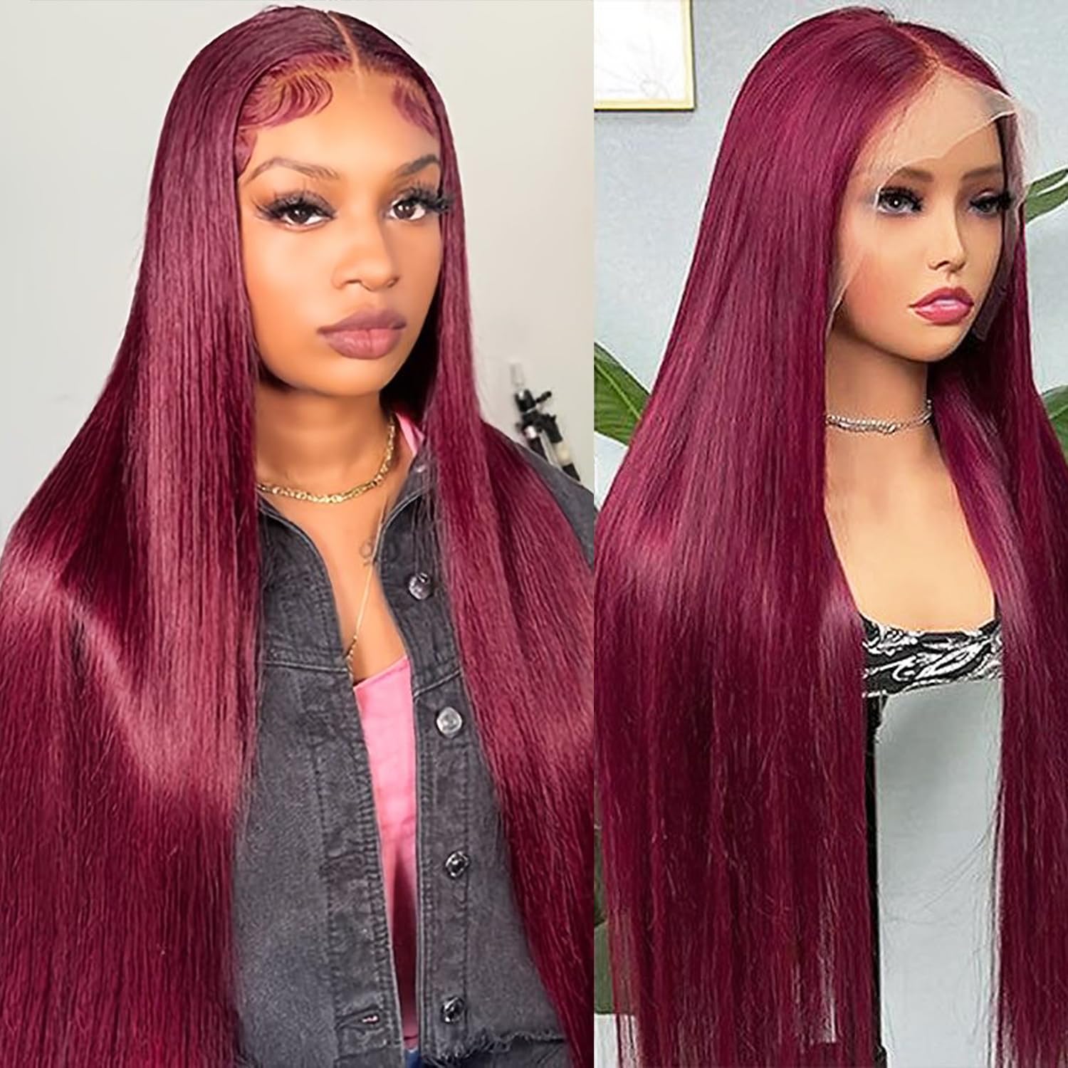 Breathtaking Burgundy Human Hair Wig Wallpaper for Mobile Breathtaking Burgundy Human Hair Wig Wallpaper for Mobile