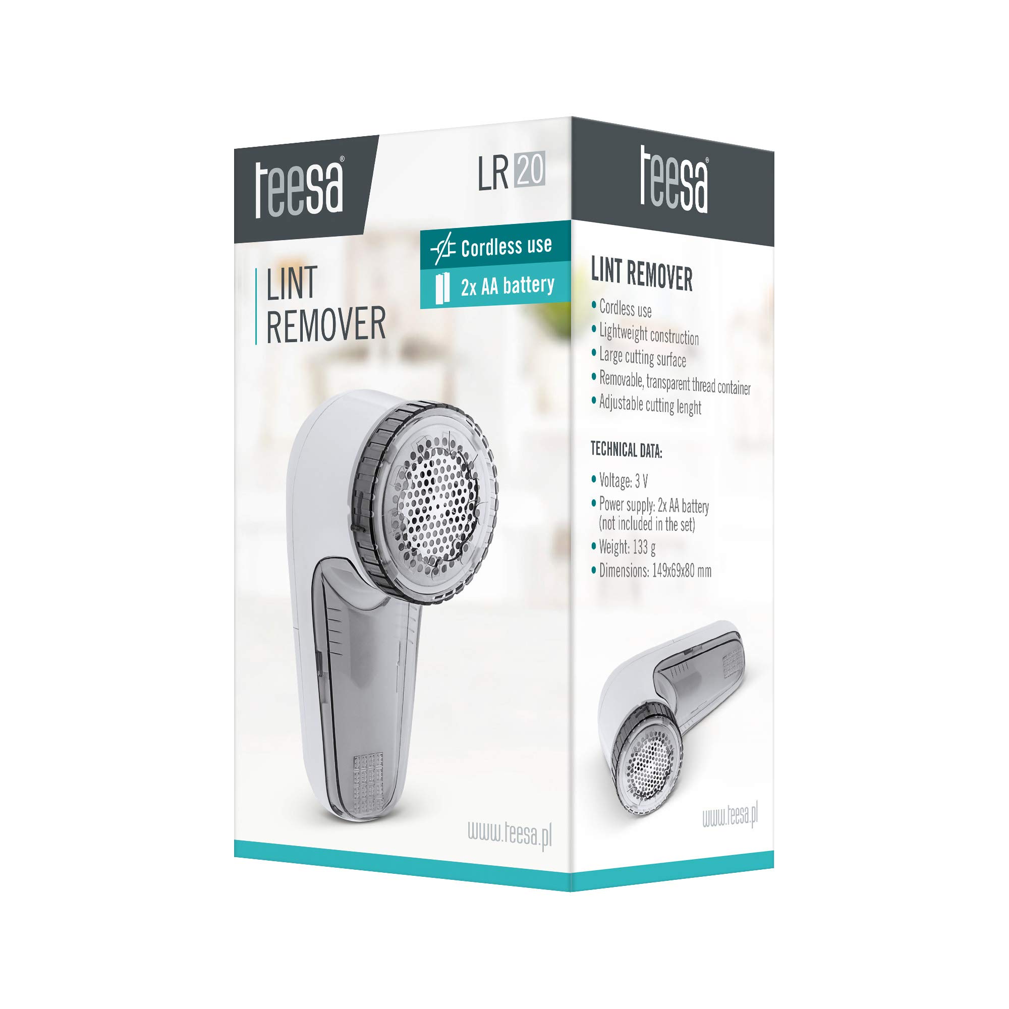 Krüger&Matz TSA0034 Lint Razor LR20 Lint Remover for Various Fabrics White - Image 4
