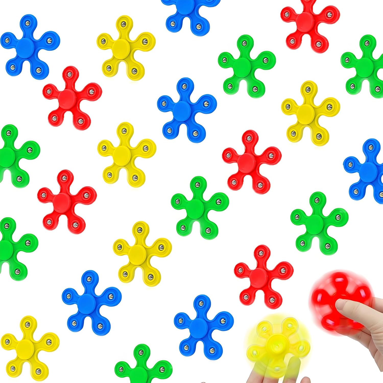 32PCS High Speed Fidget Spinners Bulk – Quiet Bearing Stress Relief Toys for Kids & Adults, Party Favors, Classroom Prizes, Birthday Goodie Bag Fillers & Stocking Stuffers