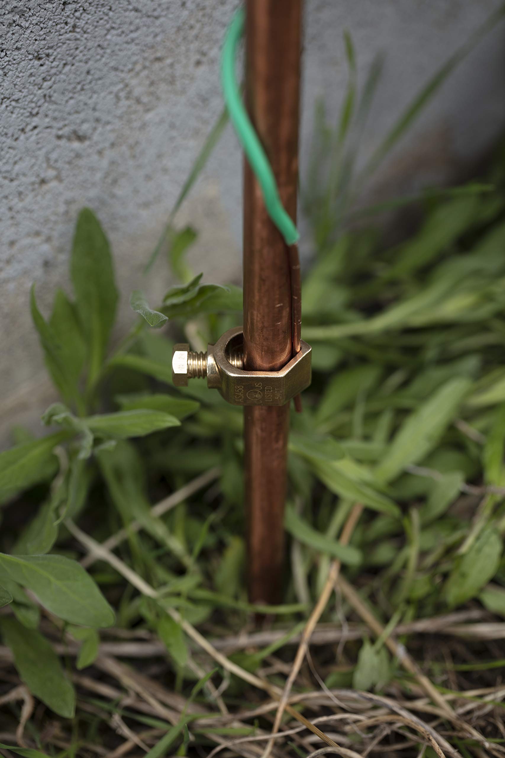 THE CIMPLE CO Kupfer-Erdungsklemmen, 1,6 cm (5/8 Zoll), Erdungsstangenklemmen für Erdungsdraht, Stangen, Bewehrungsstäbe, Zählerkästen, Rohre, CATV, UL-gelistet für direkte Verlegung und elektrische