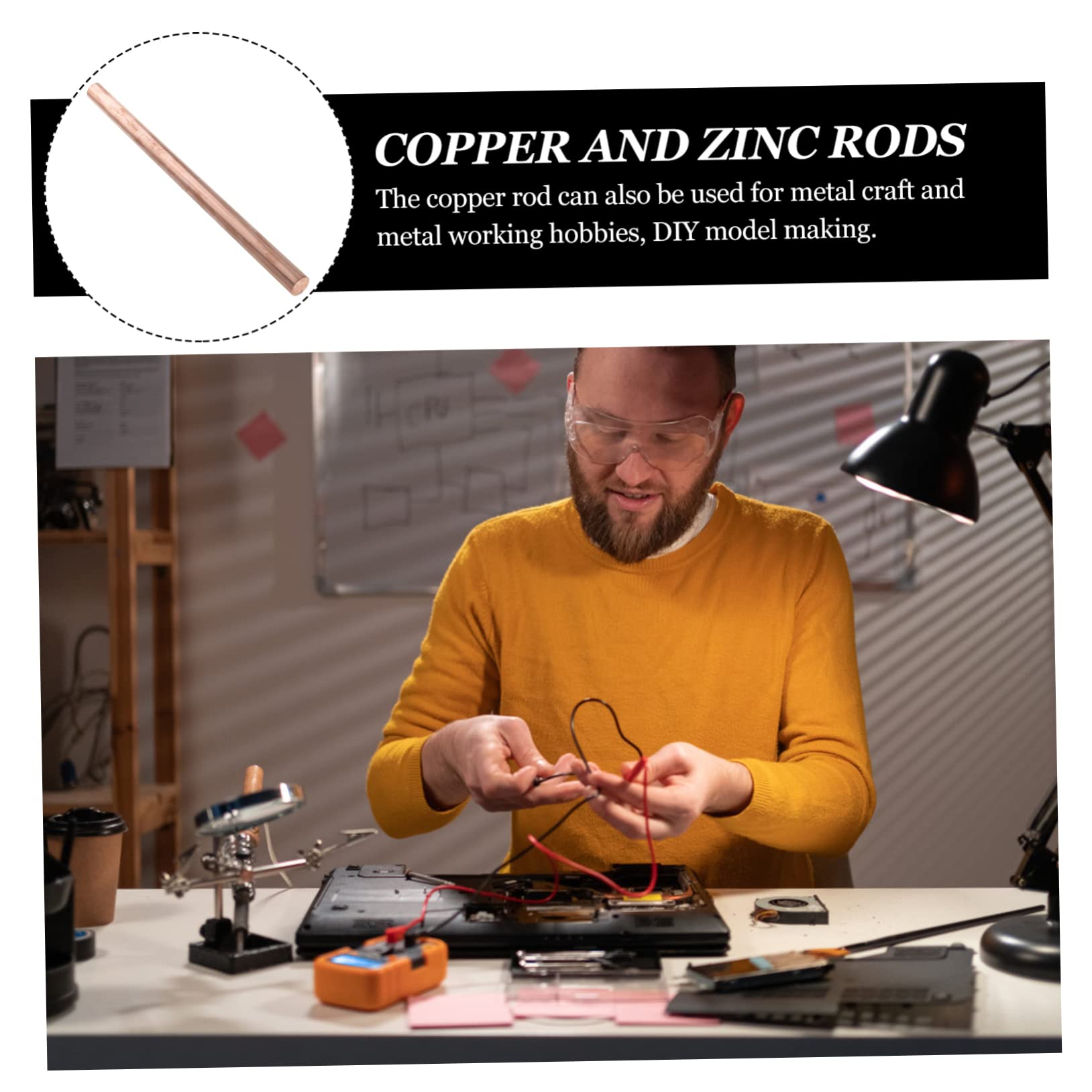 COSMEVIVI Copper Rod 12mm Diameter 9.85 Inches Length Copper Bar for Electrical Equipment