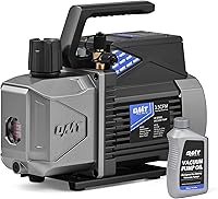 Orion Motor Tech A2L Sparkless Vacuum Pump 3.5 CFM 1/4 HP 15 Micron Ultimate Vacuum for R1234yf R32 R134a HVAC Auto AC