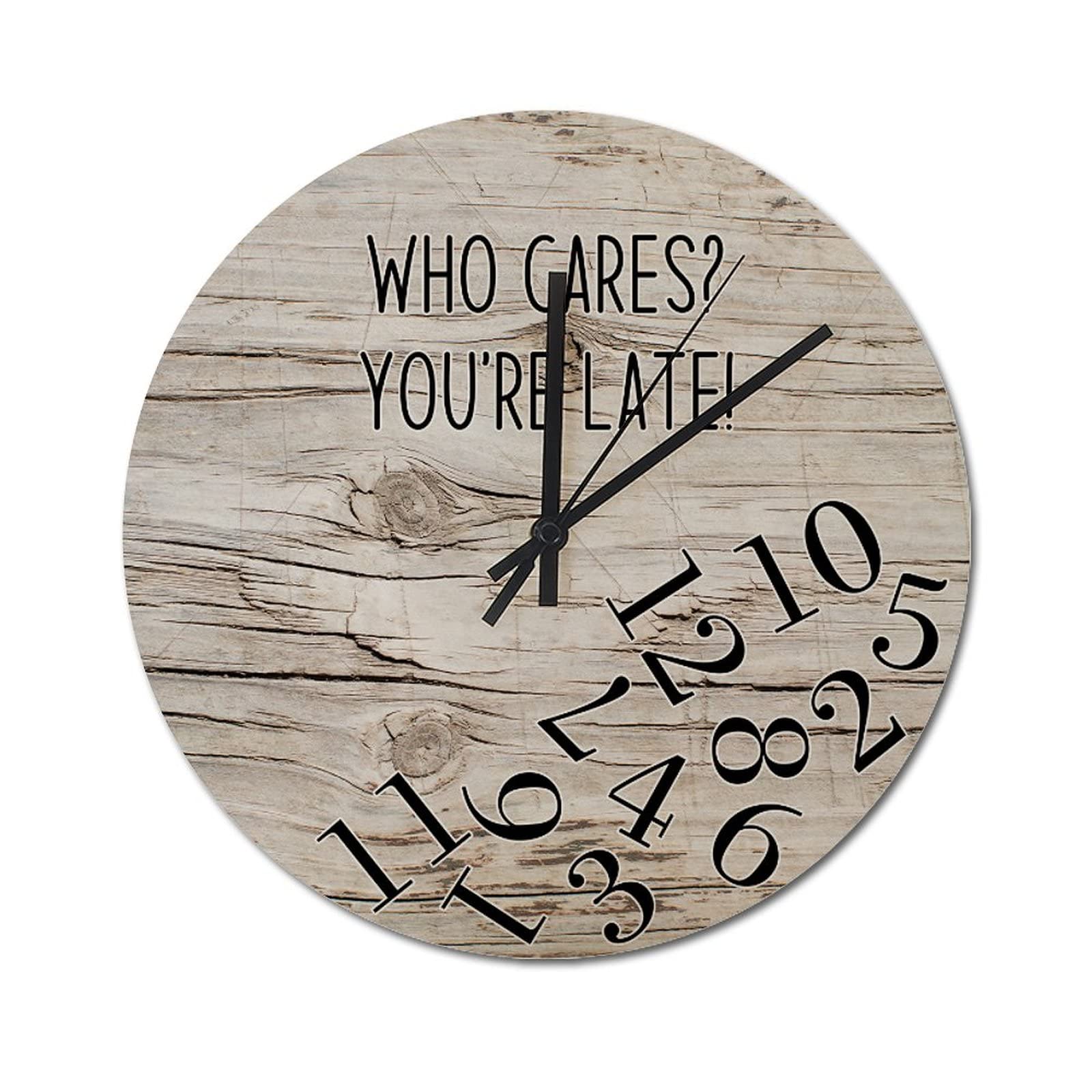 Horloge murale ronde rustique en bois pour embellir votre cuisine et salon vintage