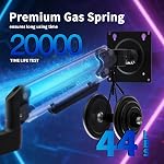 Dual Monitor Bras pour 17-49 pouces Écrans ultralarge, Dual Moniteur Mount Heavy Duty jusqu'à 44lbs, Support de bureau à double écran à mouvement vertical réglable, 75/100mm VESA Monture noire