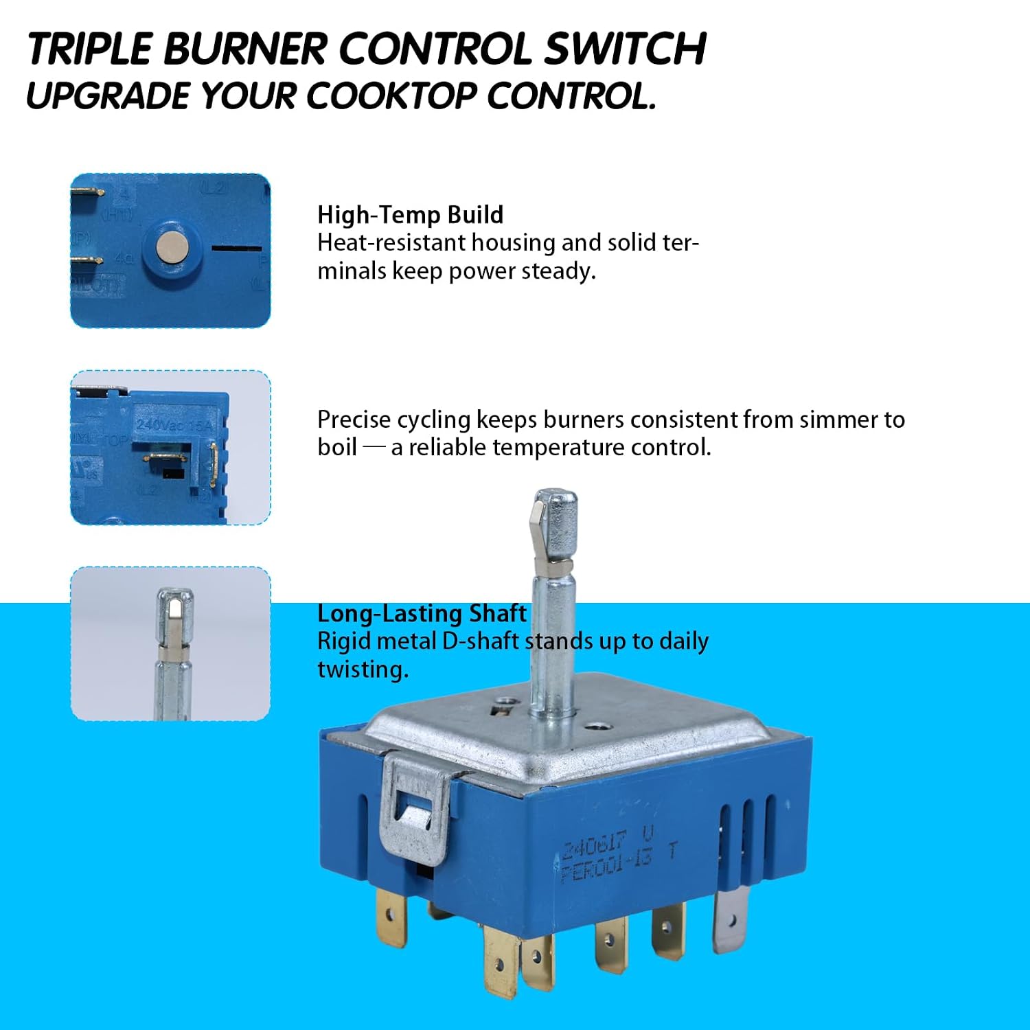 NE59J7850WS NE59J7630SS NE59J7630SG NE58K9850WG Range Triple Burner Switch