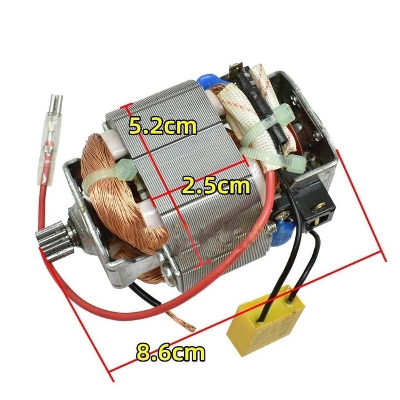 Silnik elektryczny do mielarki do mięsa o zmiennym powietrzu, silnik części do ogólnych napraw robota kuchennego, 9 zębów 10 zębów silnik 5425, silnik 5430 synchroniczny bęben (kolor: bez uszek