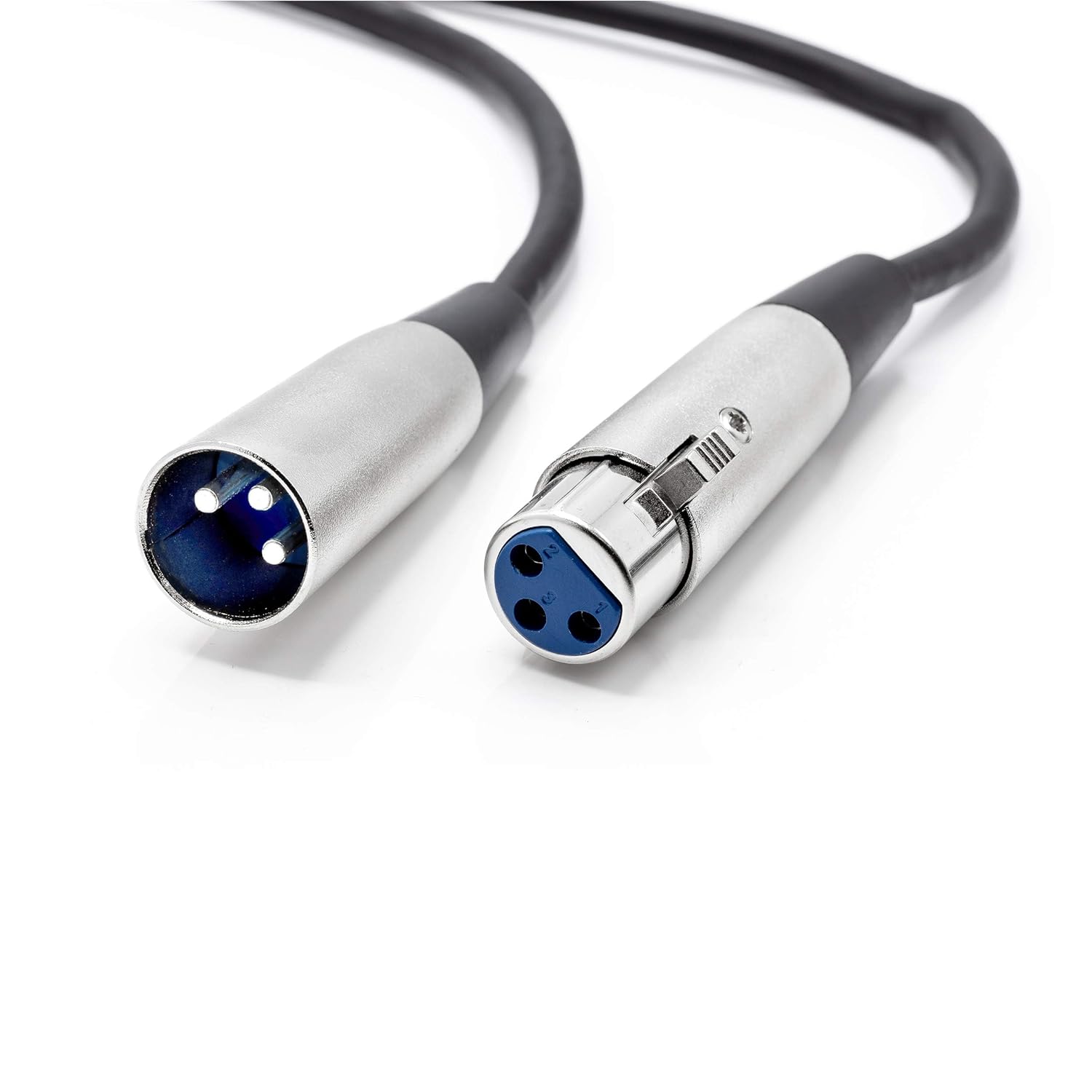 THE CIMPLE CO - XLR Male to XLR Female Microphone Extension - 6mm Cable with 3P - 3 Pin Connector - for Mixers, Mic, Audio Consoles - Balanced Cable - 28 AWG - 50 Feet