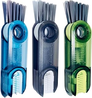 3pcs 3 in 1 Multi-Function Cleaning Brush, Water Bottle Glass Insulated lid Mini Gap Cleaning Brush, Mini U Shaped Silicone Cup Brush Cleaner, Water Bottle Multi-Function Cleaning Brush