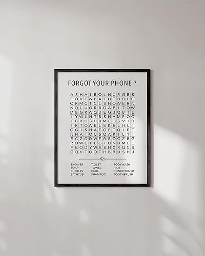 Miniatura 307 de HAUS AND HUES Decoración Divertida de Baño – Arte de Pared de Barba y Mullet, Letrero Humorístico de Baño, Impresión de Pared Divertida para Baño o