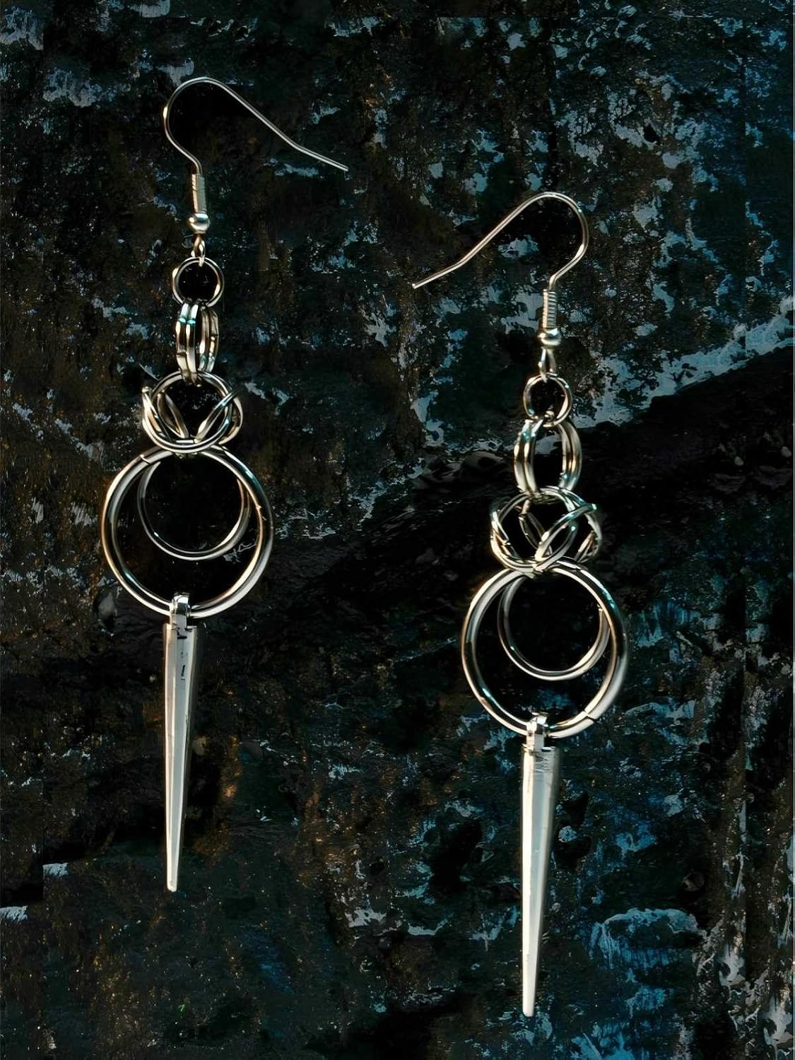 Y2K Punk Goth Spike Pointed Earring Geometric Personalized Unique Steel Hoop Earrings Show Your Unique Personality for Women image 5