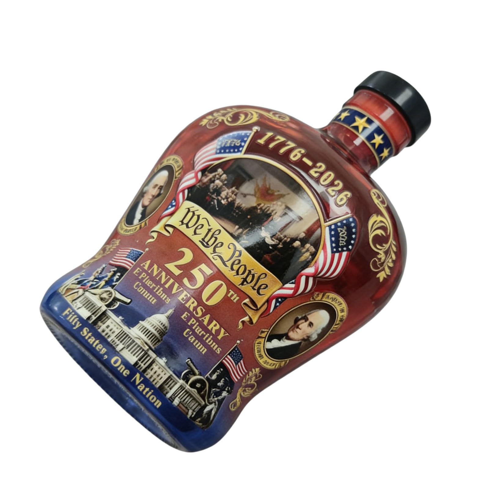 Bouteille carrée en verre de collection 250 ml pour vin et spiritueux de prestige