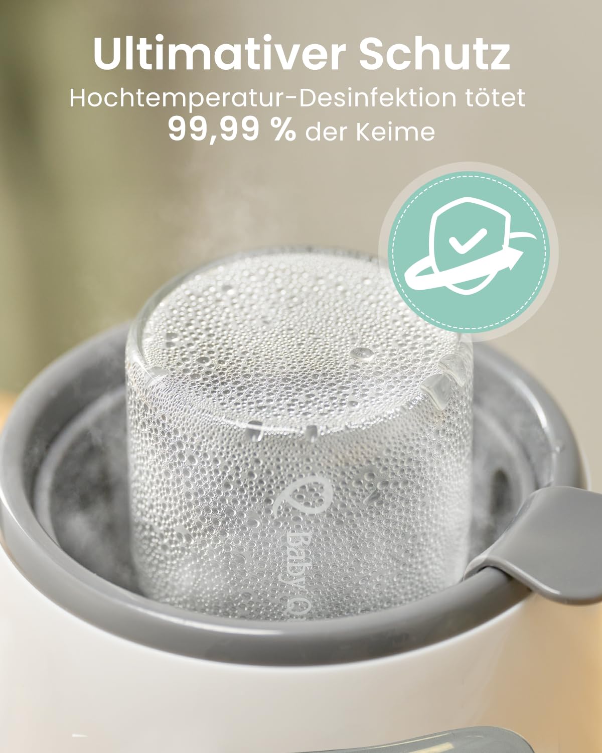 Flaschenwärmer, GROWNSY 8-in-1 schneller Babymilchwärmer mit Timer für Muttermilch oder Formula, genaue Temperaturkontrolle,mit Auftau,Sterilisier,Aufbewahrungs,Erwärmungsfunktion für Babykostgläser