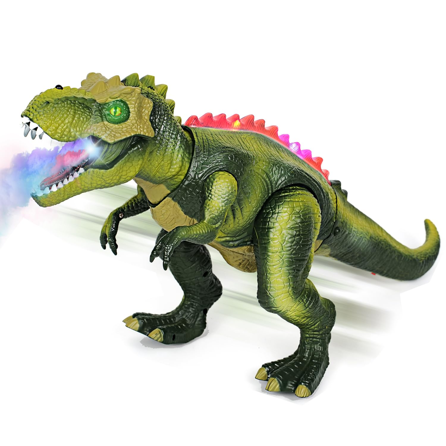 Remote Control Dinosaur Toys for Kids 3-5-7, Upgraded T Rex Dinosaur Toys with Changing Light, 7 Color Spray & Realistic Roars, RC Walking Dinosaur Robot 4-7, Birthday Gifts Toys for Kids Boys 3+