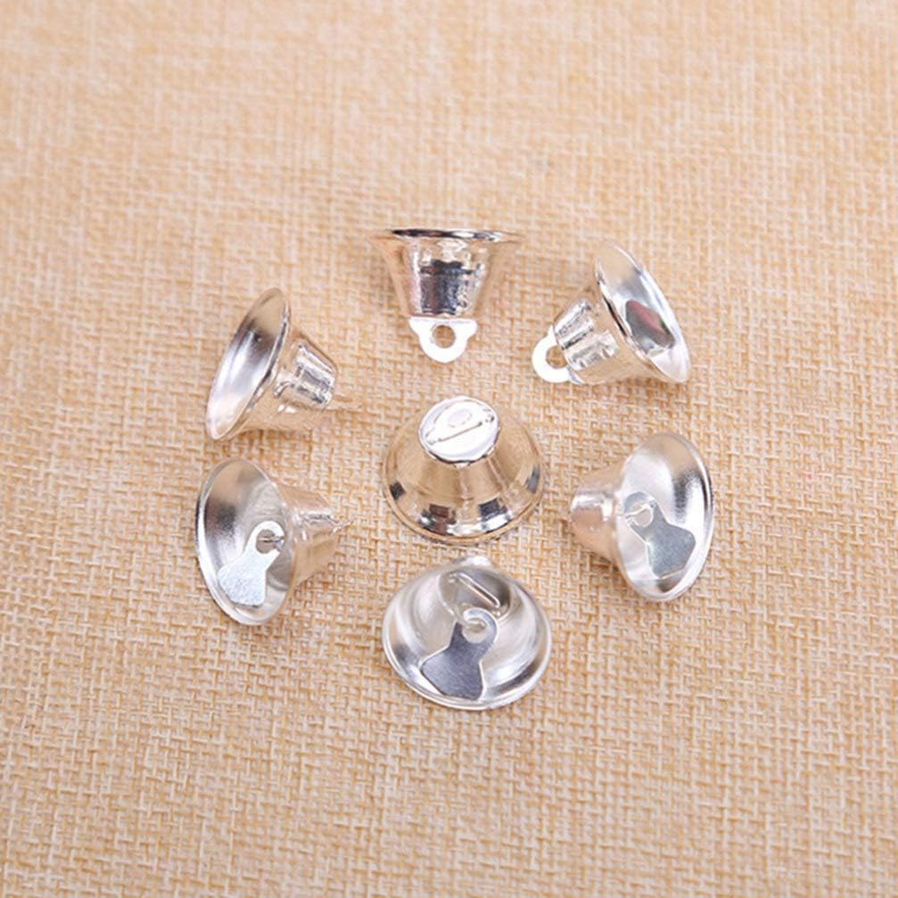 SUPVOX 20pcs Craft Jingle Bells - Mini Small Silver Wind Chimes - Vintage Metal Christmas DIY Craft Making - Image 5