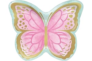 Creative Converting Golden Shimmering Butterfly Paper Plates (24ct)