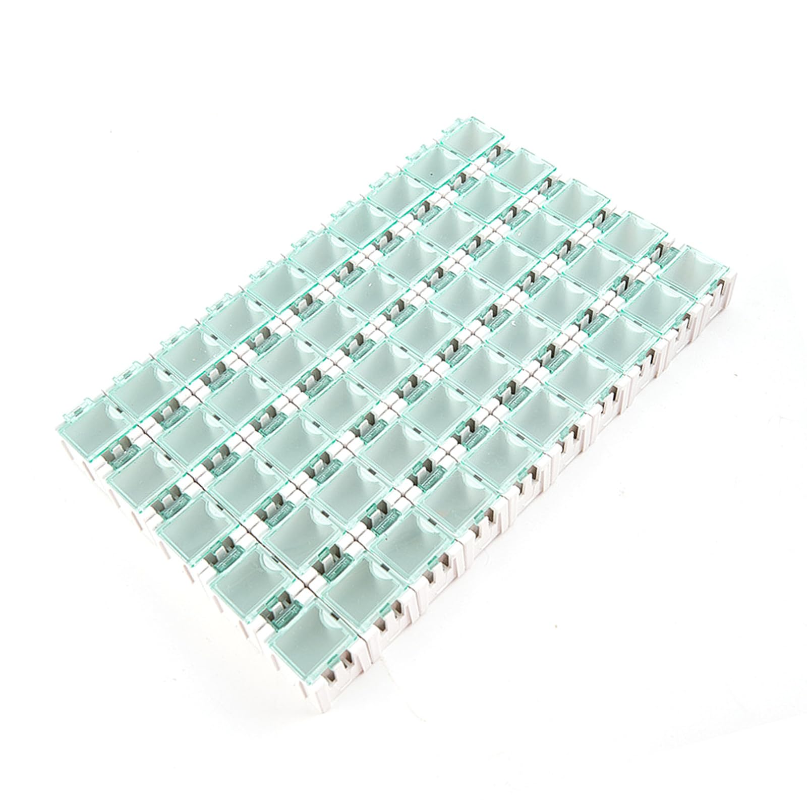 YROHGKPN Of 50 Sturdy ABS Component Organizers Boxes with Clear Lids for Electronic Parts Storage Resistor Organizers Case