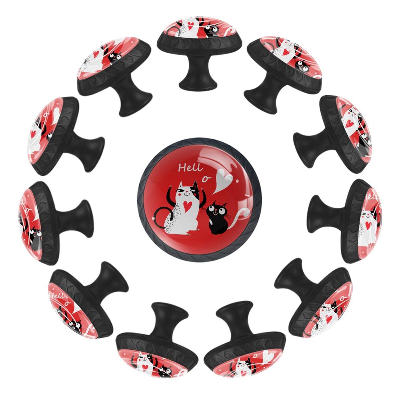 Boutons de Meuble Cristal Chat contre la Monotonie des Meubles d'Enfant Standard