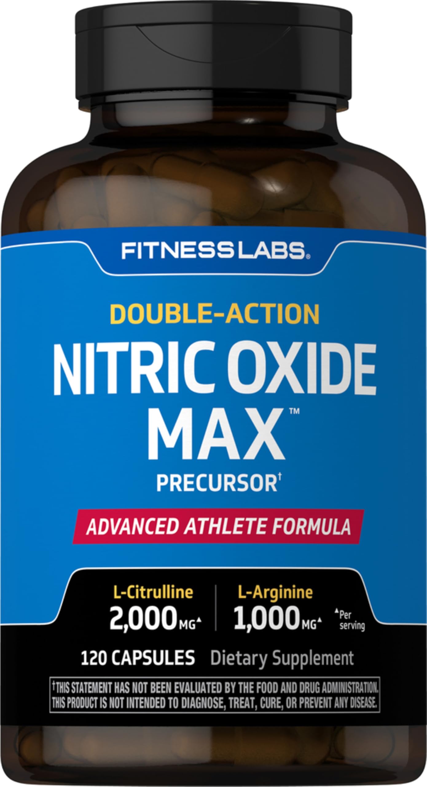Fitness Labs Pré-treino com L-arginina, L-citrulina e Spectra 3.000 mg, 120 cápsulas
