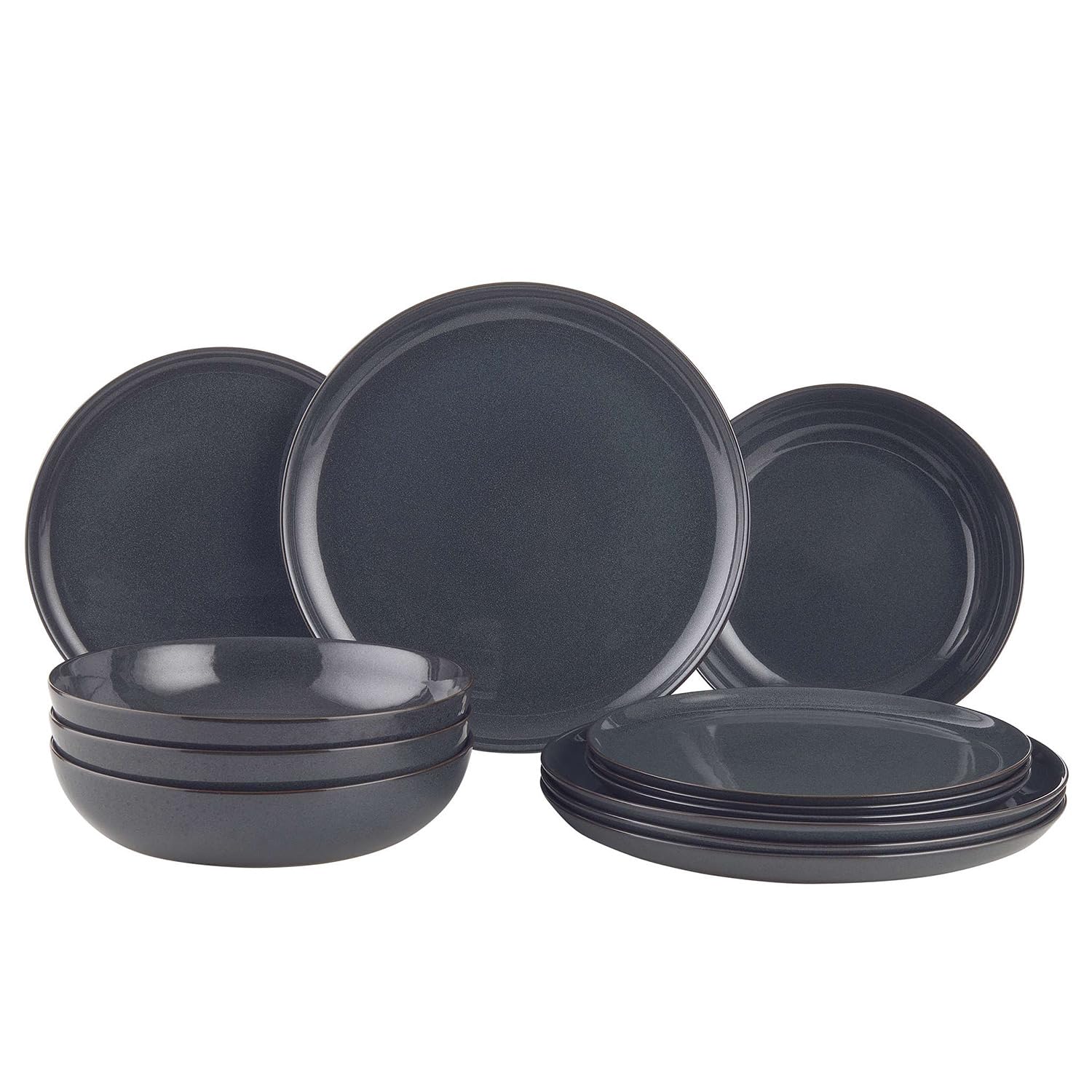 BUTLERS NATIVE 4er Set Speiseteller 27cm – Steinzeug, Mikrowellen- & Spülmaschinenfest