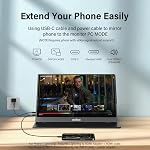 InnoView Moniteur portable, 15.6 1 cm FHD 1080P USB C HDMI Deuxième moniteur externe pour ordinateur portable, bureau, MacBook, Téléphones, tablette, PS5/4, Xbox, Commutateur, Haut-parleur intégré avec Smart Cover