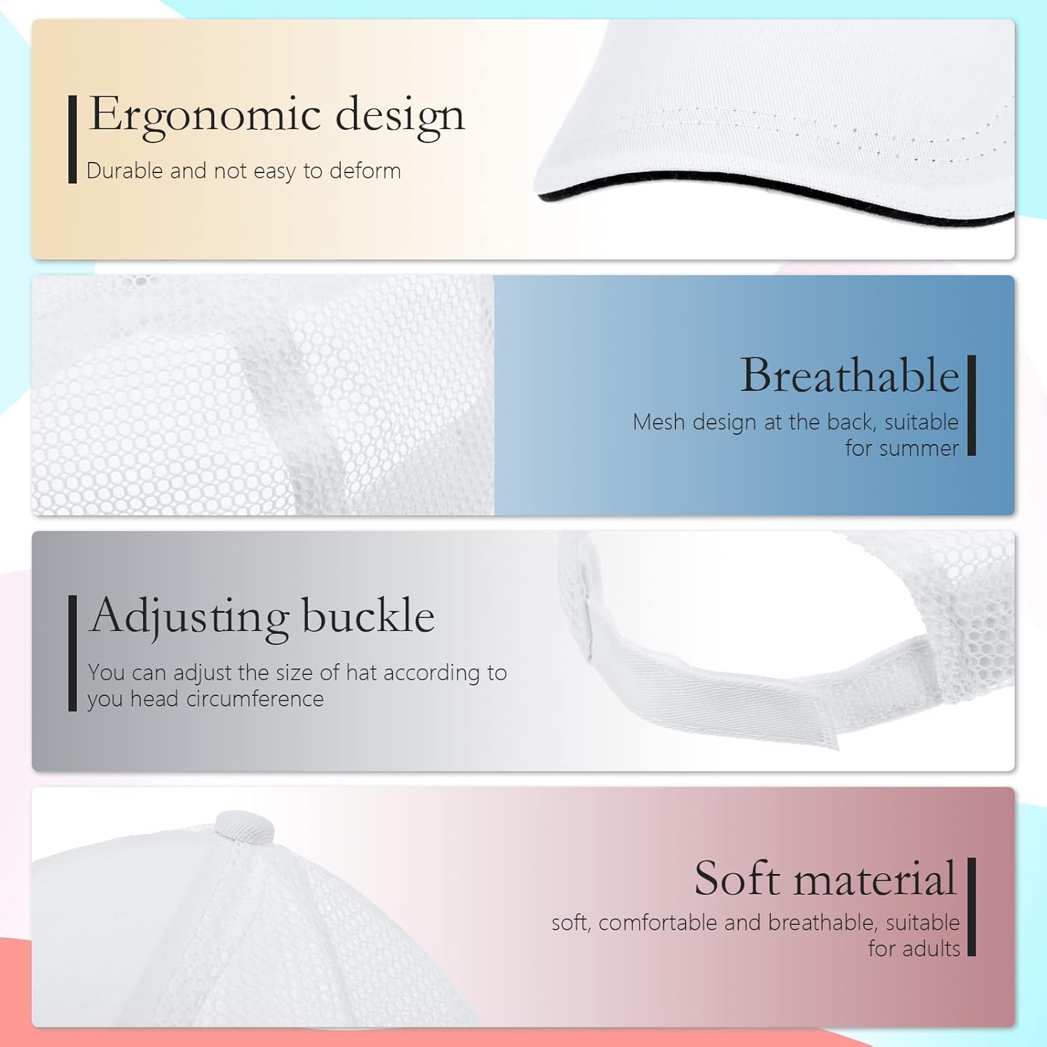 50 Pcs Blank Trucker Hats Bulk Unisex Sublimation Hat Baseball Cap Trucker Cap with Adjustable Snapback for Men Women