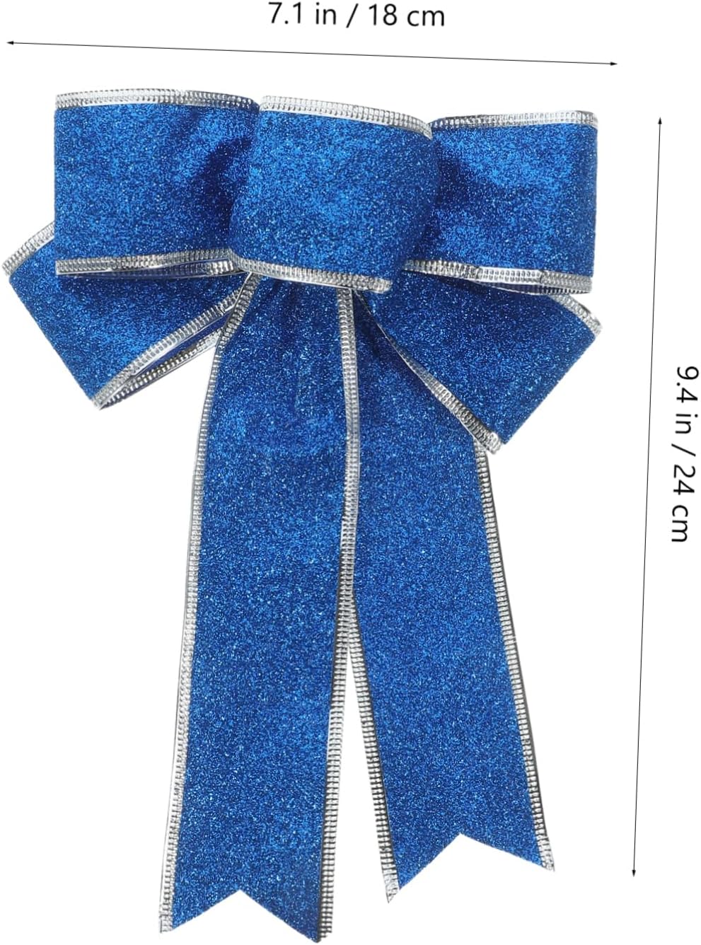 Didiseaon 5pcs Christmas Ribbon Bow Christmas Outside Decor Ribbons for Crafts Garlands Jumbo Ornaments Decor Xmas Garland Outdoor Bow Present Blue