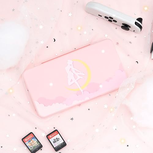 Miniatura 2 de BelugaDesign Sailor Moon Game Card Case Large Game Cartridge Storage Compatible with Nintendo Switch regular Lite OLED Pastel Pink Anime Sakura