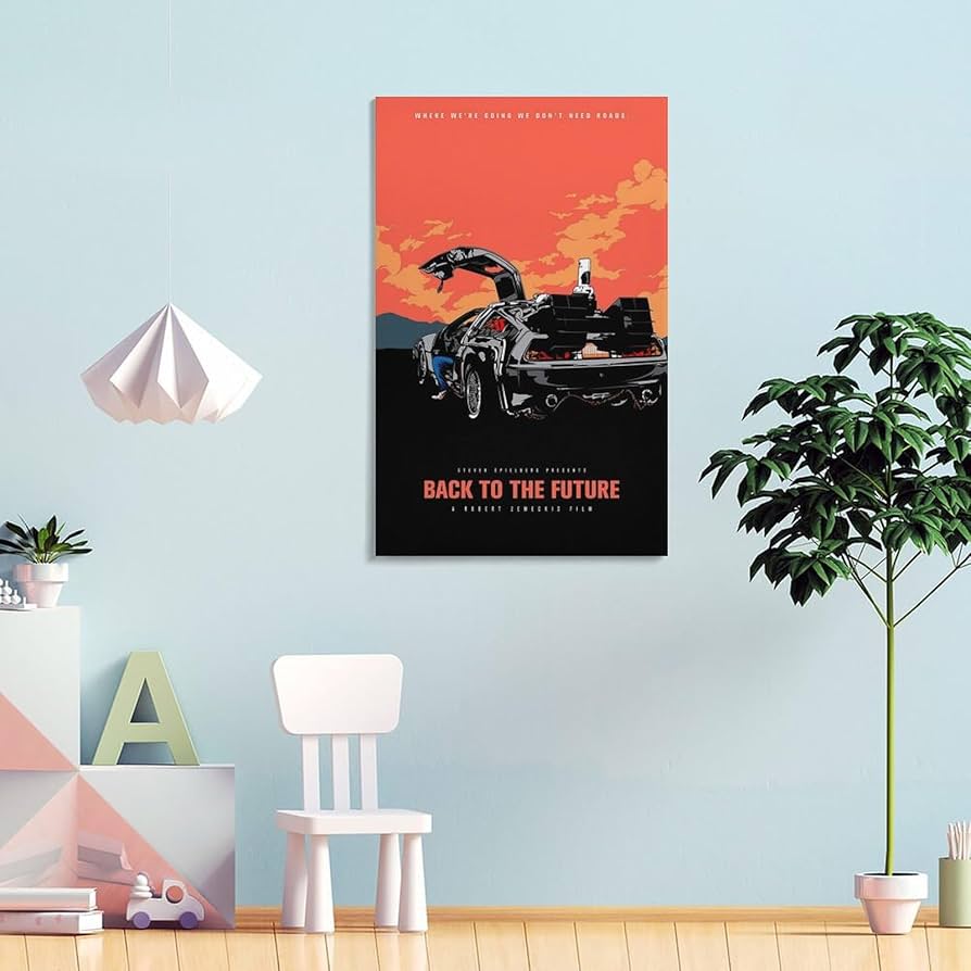 特大 バックトゥザフューチャー デロリアン キャンバスプリント 映画ポスター3枚 バックトゥザフューチャー 映画 キャンバスポスター 布地 大判