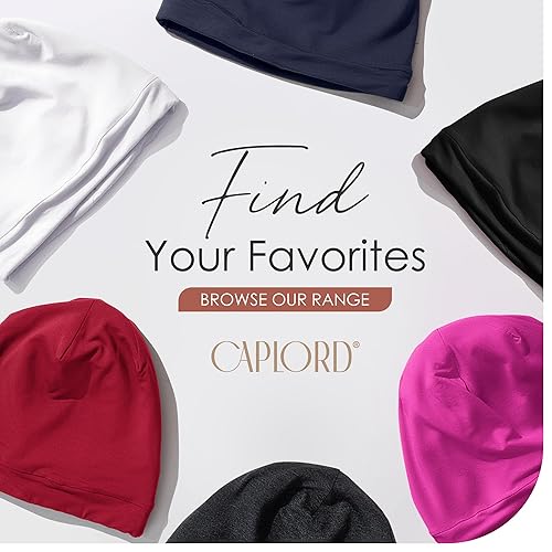 Miniatura 7 de CAPLORD - Gorro de satén con forro para dormir, de bambú, para cabello natural erizado, para mujeres y hombres