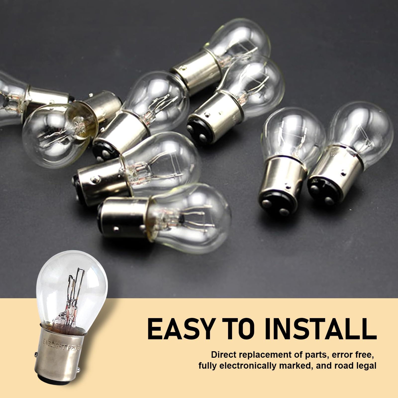 10PCS 1157 Bulb Tail High and Low Brake Light Bulb P21 5W S25 2057 2357 7528 BAY15D Light — view 5