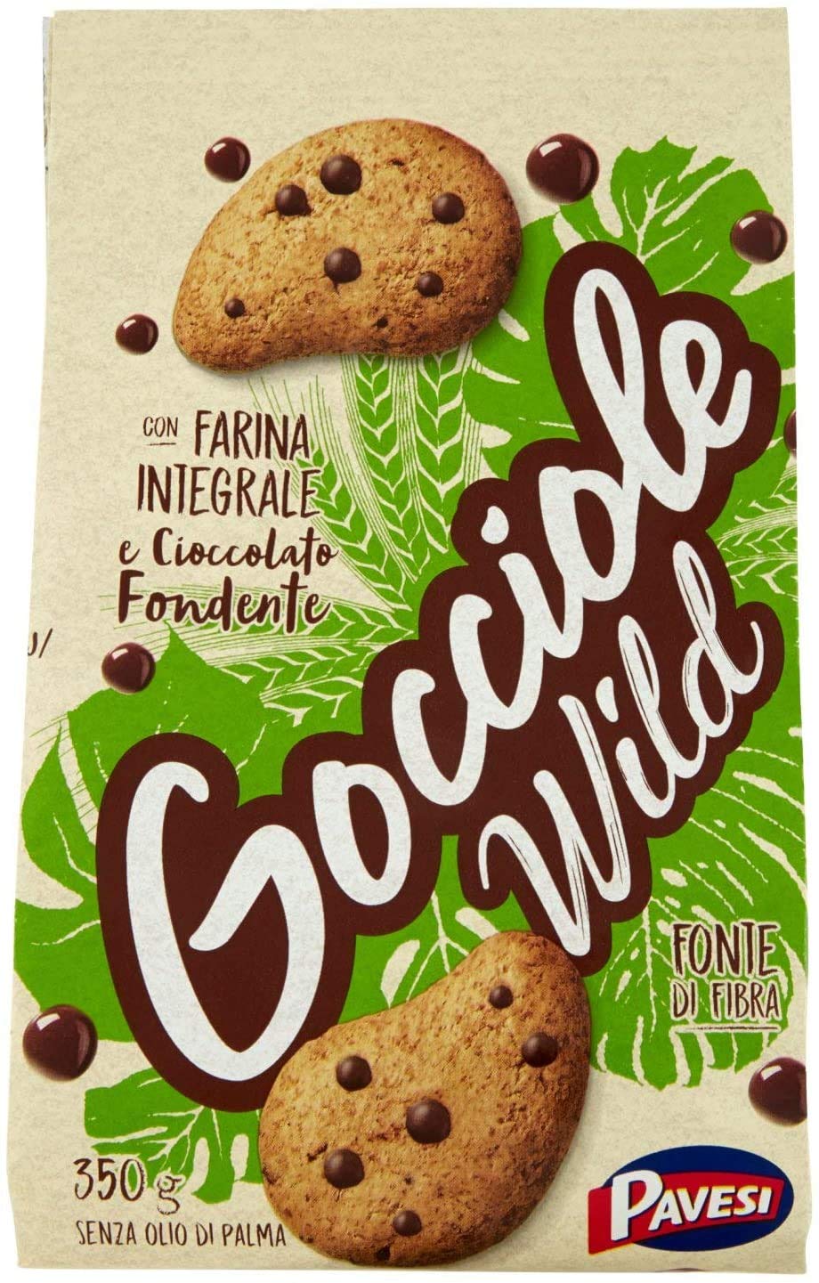 Pavesi Biscotti Gocciole Wild Con Gocce Di Cioccolato 12 Pezzi Da 330 Grammi
