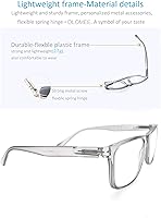 Vista 4 de Large Reading Glasses Mens Oversized Wide Readers 1.50 Lightweight Clear Magnifying Cheaters for Men W/Big Head 4 Pack 4-pack Clear