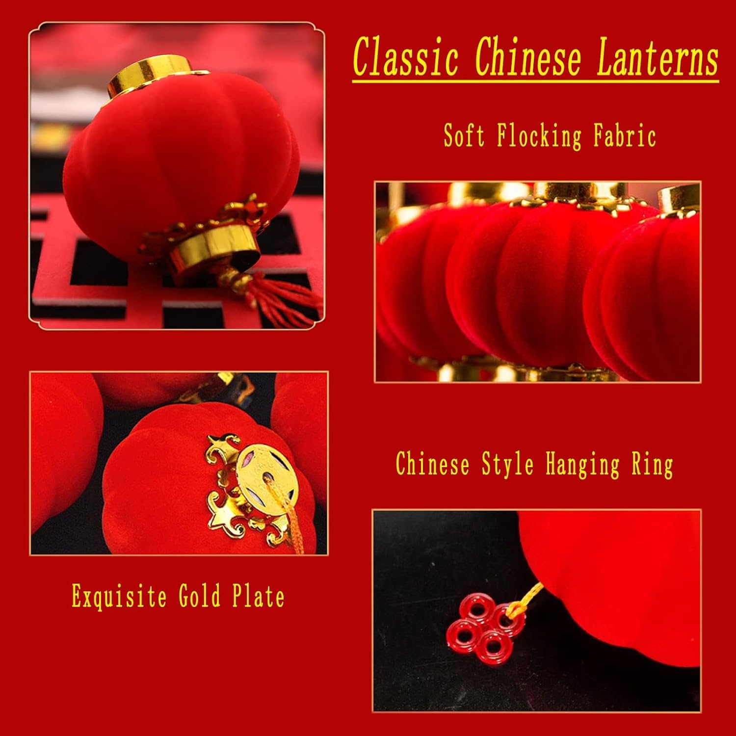 Red Lantern for Chinese New Year- 30 Pcs Decorative Mini Lanterns for Spring Festival and Lantern Festival, Decor for China Town,Home,Office and Shop, Ornaments for Bonsai, Plant (4#) - Image 3