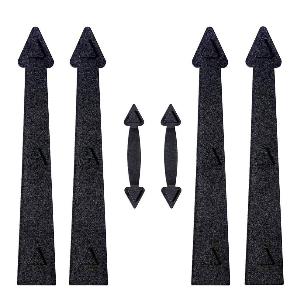 Magnetic Decorative Garage Door Curb Appeal Faux Hinges Handles Hardware Kitï¼Œ Household EssentialsHinge It Magnetic Decorative Garage Door Accents Black