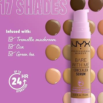 NYX PROFESSIONAL MAKEUP Bare With Me Kapatıcı Serumu, 24 Saate Kadar Hidrasyon - Fuar
