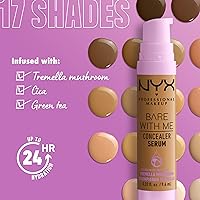 Vista 5 de NYX PROFESSIONAL MAKEUP Bare With Me Concealer Serum, Concealer Makeup For Up To 24Hr Hydration - Camel 01 Fair
