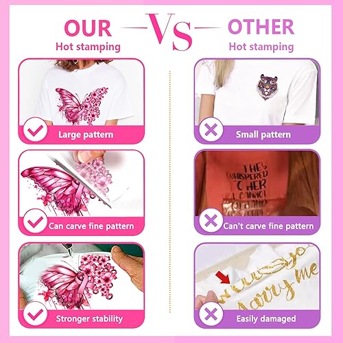 Miniatura 6 de Souarts 12 calcomanías de transferencia de calor para planchar para concientización sobre el cáncer de mama, calcomanías de vinilo de girasol,