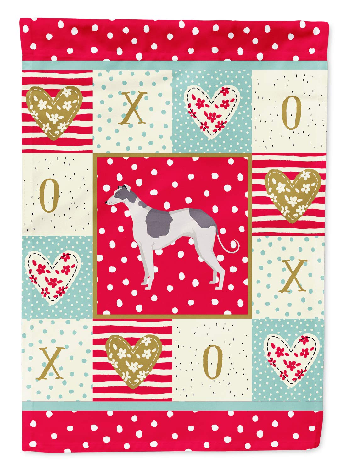 Drapeau Greyhound Love pavillon extérieur grand format en toile de maison