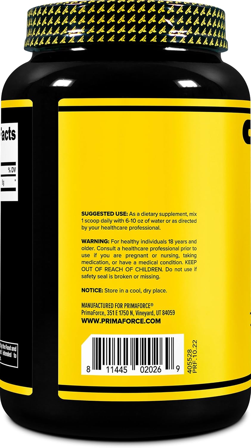 Primaforce L-Glutamine Powder 1500 Grams (1.5 KG) Unflavored - Pure L-Glutamine Powder, 5g per Serving, GMO-Free, Gluten-Free, 300 Servings