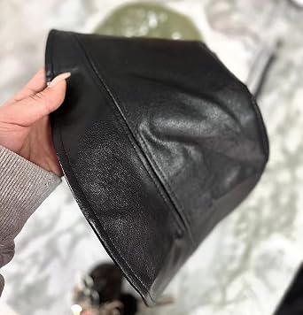 Leather Bucket Hat for Men Women, Packable Sun Hats, Fisherman Outdoor Summer Travel Hiking Beach Caps