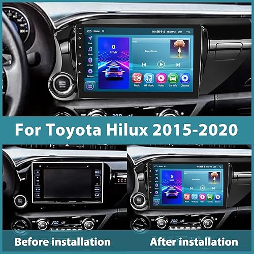 Miniatura 2 de Radio de coche Android 11 de 2 GB + 32 GB para Toyota Hilux 2015-2020 de 10.1 pulgadas con pantalla táctil estéreo de coche con Apple Carplay y