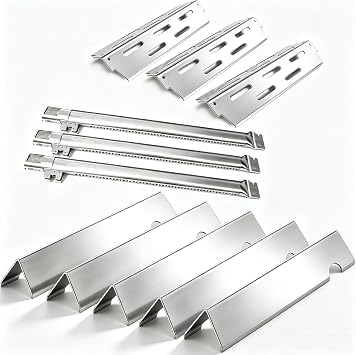 Fits Weber Genesis II & S-310 Grill Parts Stainless Steel 3-Piece Kit Flavorizer Bars 66032, Heat Deflector 66040, Burner Tubes 67489/90/91 for E-310, E-315, S-335, LX 340, GS4 Models