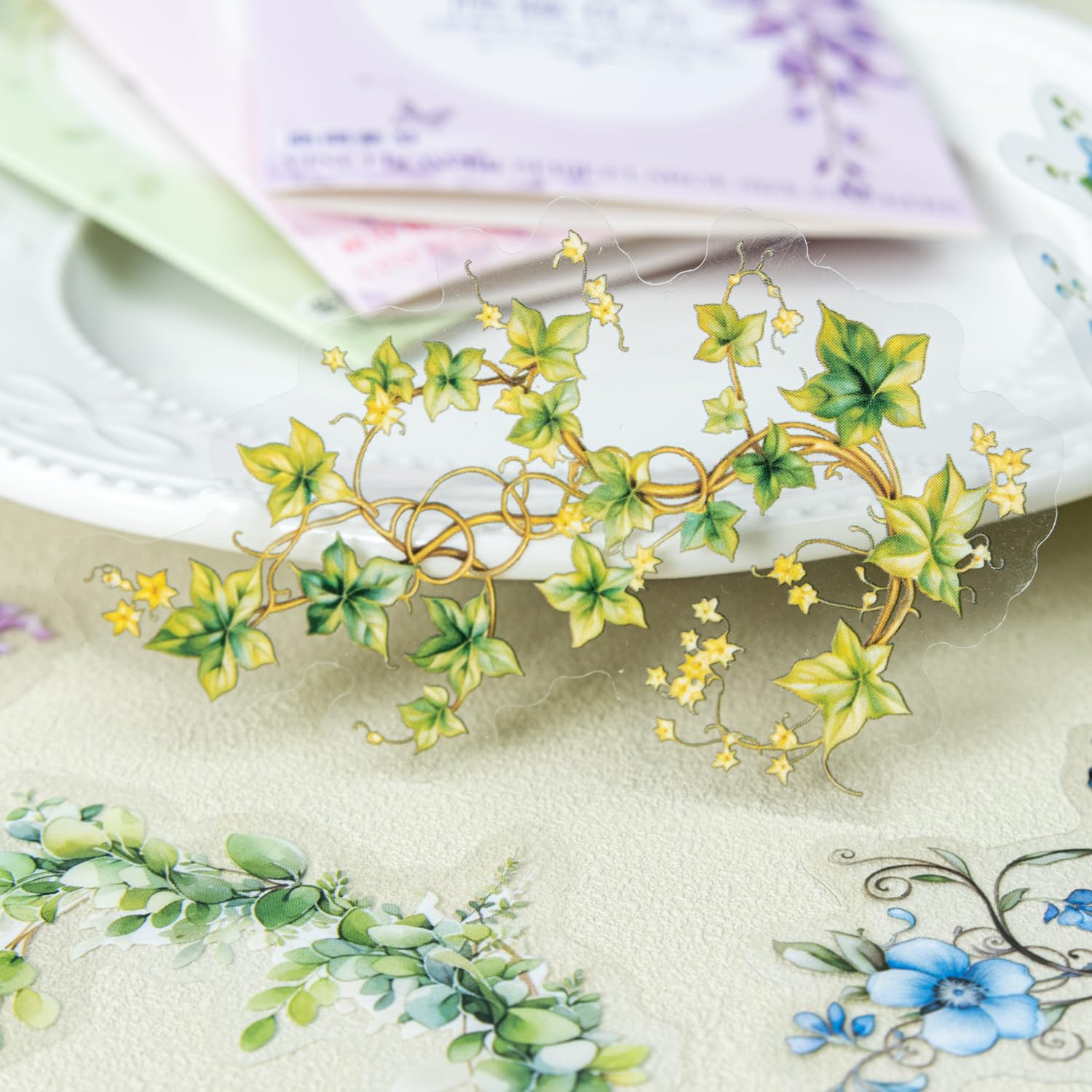 120 Pegatinas Vintage Para álbumes De Recortes, Diarios Y Manualidades – Tema Flores Y Naturaleza