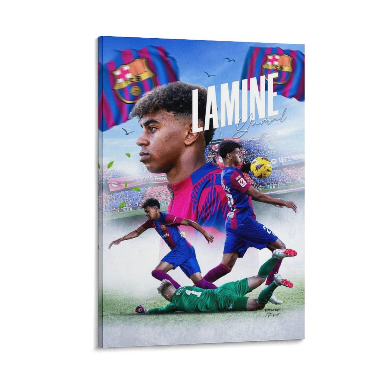 Poster Lamine Yamal Sur Toile – Déco Foot Moderne Sans Cadre 30x45 Cm – Idéal Pour Chambre, Salon, Bureau - 11